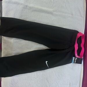 Nike Pro Black and Pink Leggings